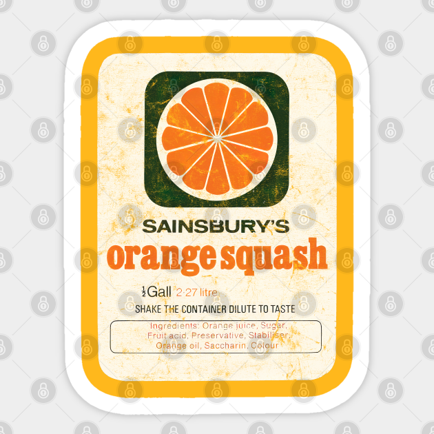 Orange Squash 70s Logo Aesthetic Orange Squash Sticker TeePublic